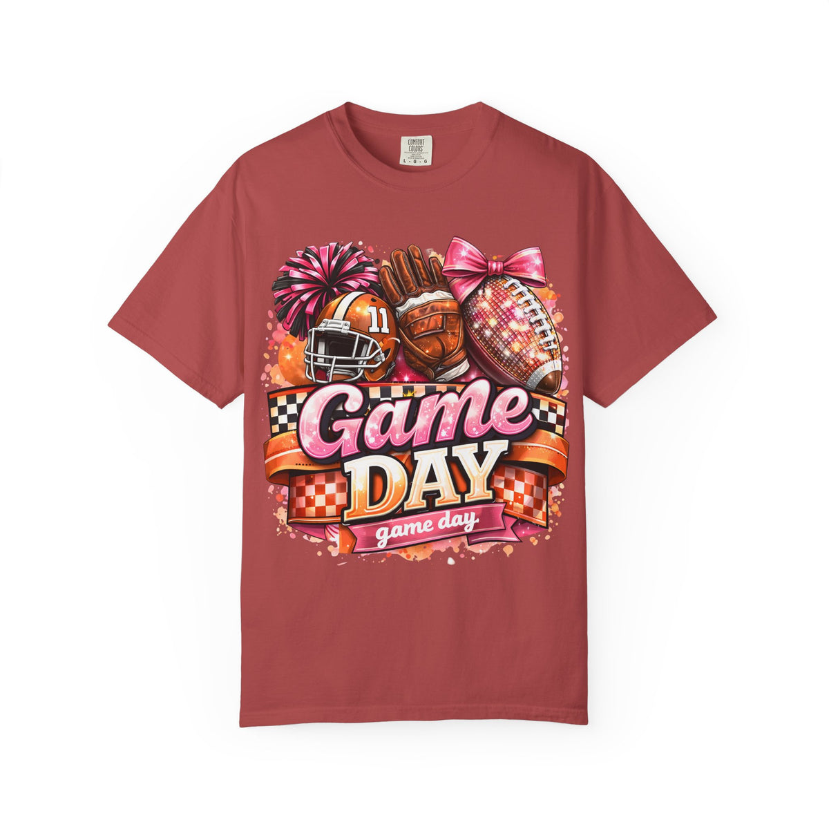 Game Day Football Tee — Cheerleader & Pom Pom Sports Shirt