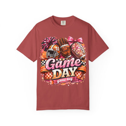 Game Day Football Tee — Cheerleader & Pom Pom Sports Shirt
