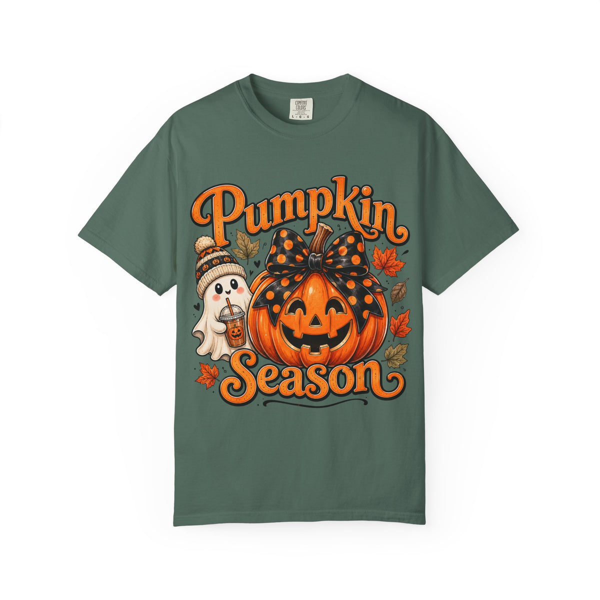 Pumpkin Season T-Shirt — Cute Jack-O’-Lantern & Ghost Fall Tee
