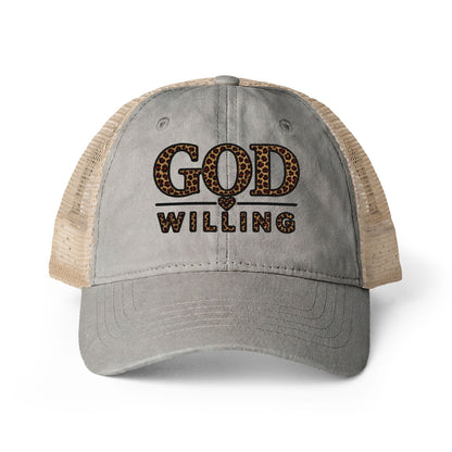 Women's Washed Mesh-Back Cap