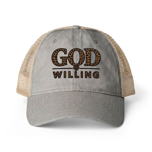 Women's Washed Mesh-Back Cap
