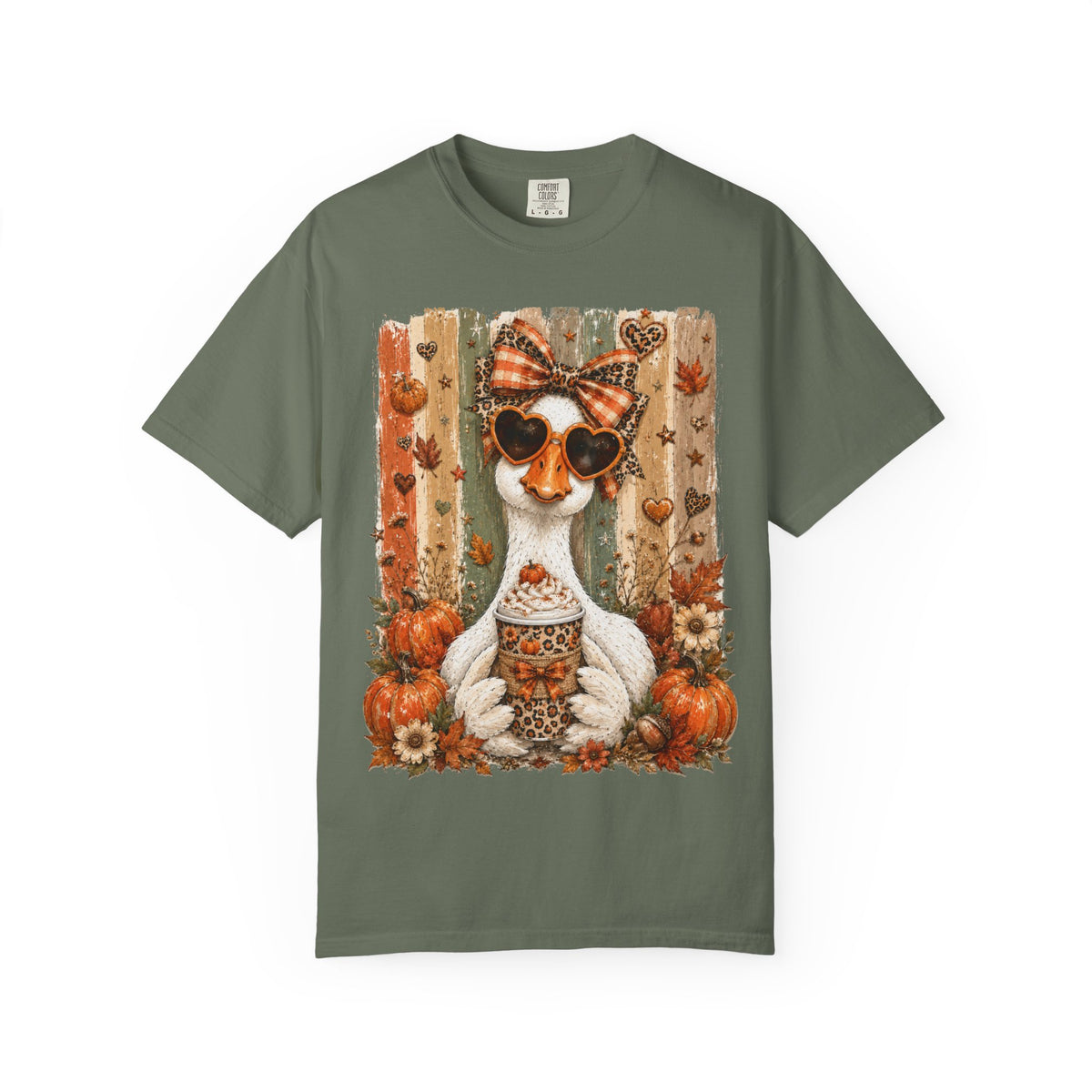 Fall Cat Pumpkin Tee – Cute Autumn Cat with Pumpkin Spice Latte T-Shirt