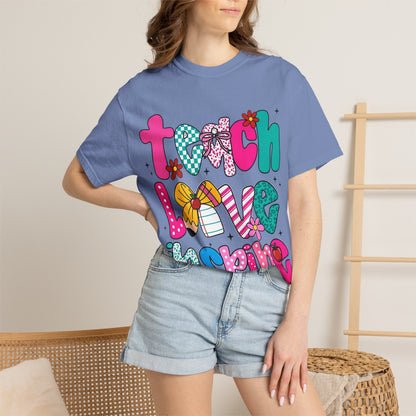 Teach Love Inspire T-Shirt — Colorful Teacher Appreciation Tee