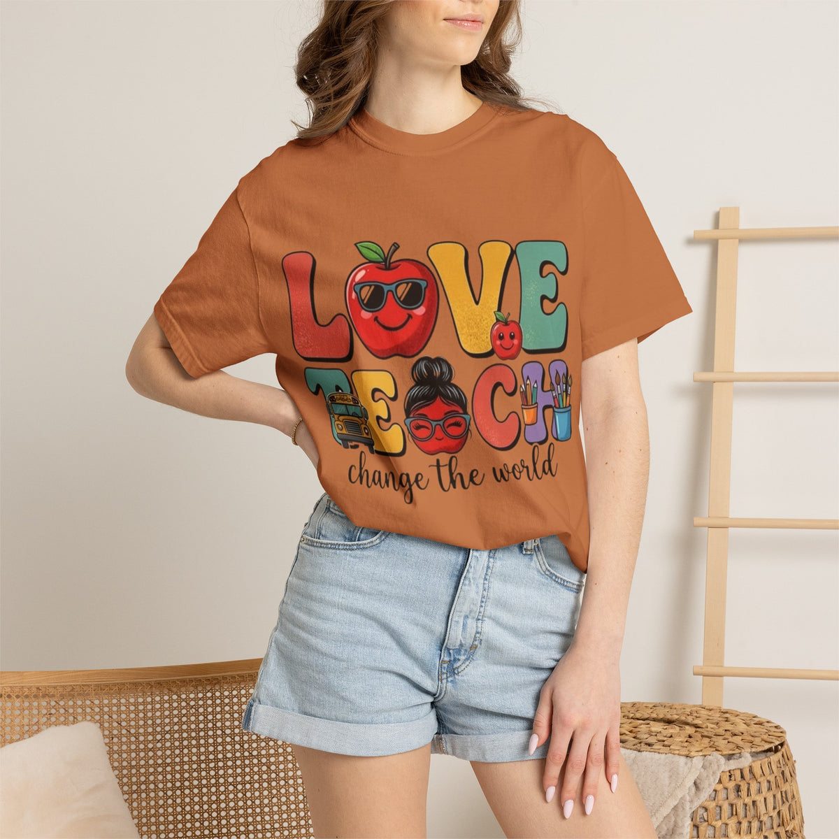 Love Teach "Change the World" Teacher T-Shirt