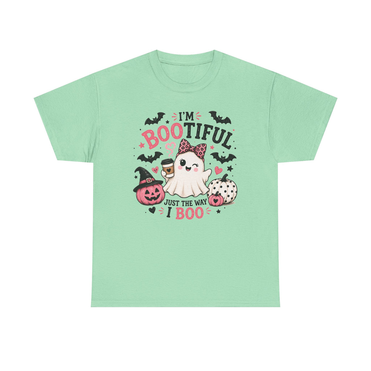 I’m Bootiful Ghost Tee — Cute Halloween Boo Shirt (“Just the Way I Boo”)