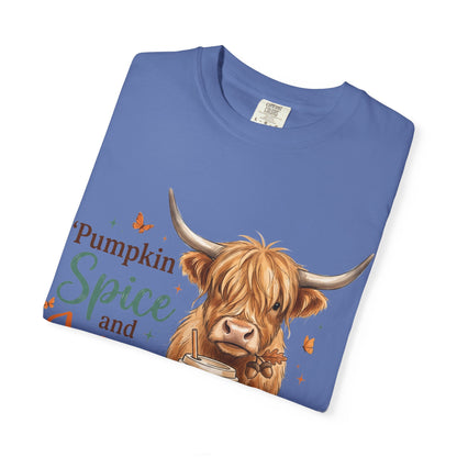 Pumpkin Spice and Jesus T-Shirt — Fall Cow Coffee Graphic Tee