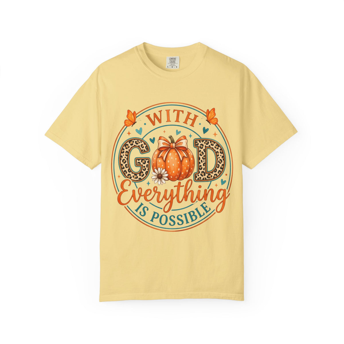 "With God Everything Is Possible" Pumpkin Fall T-Shirt
