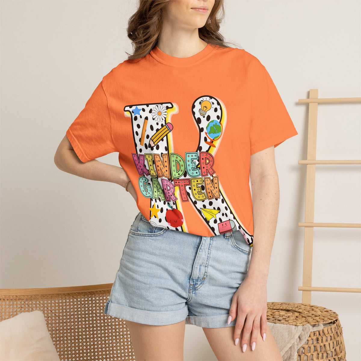 Kindergarten Letter T-Shirt — Cute School Teacher & Student Back-to-School Tee