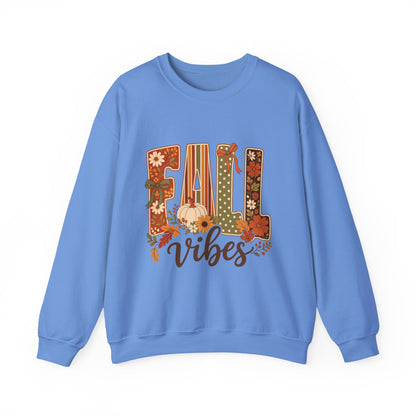 Fall Vibes Sweatshirt — Cozy Autumn Pumpkin Floral Crewneck
