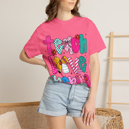 Teach Love Inspire T-Shirt — Colorful Teacher Appreciation Tee