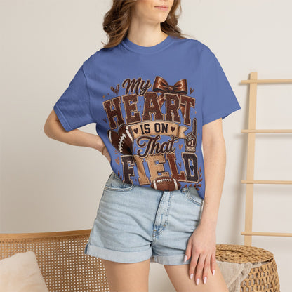 Football Mom/Dad T-Shirt — “My Heart Is On That Field” Fan Tee