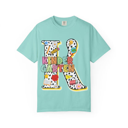 Kindergarten Letter T-Shirt — Cute School Teacher & Student Back-to-School Tee