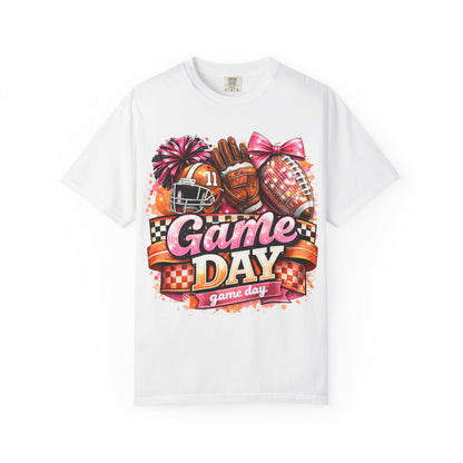 Game Day Football Tee — Cheerleader & Pom Pom Sports Shirt