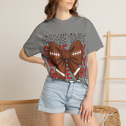 Game Day Football Bow T-Shirt