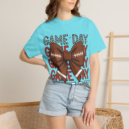 Game Day Football Bow T-Shirt