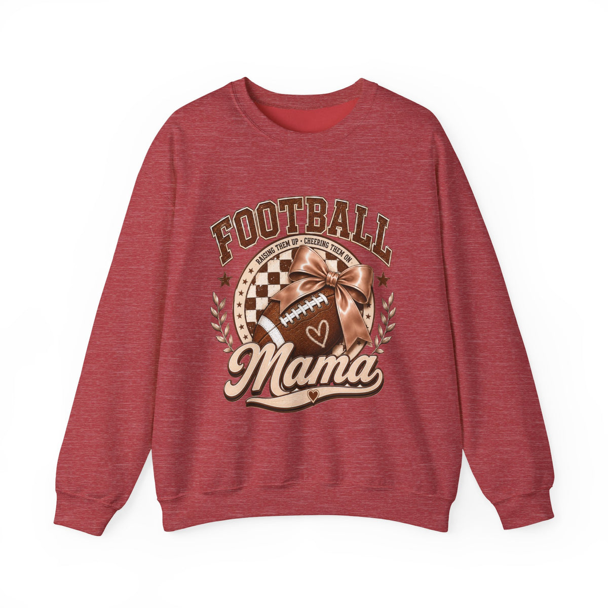 Football Mama Sweatshirt — Vintage Brown Football Mom Crewneck