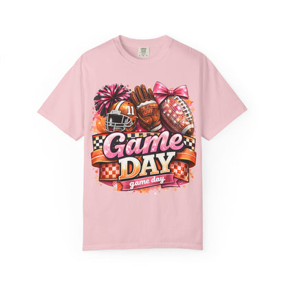 Game Day Football Tee — Cheerleader & Pom Pom Sports Shirt