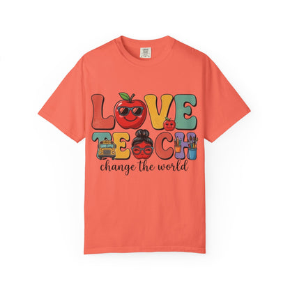 Love Teach "Change the World" Teacher T-Shirt