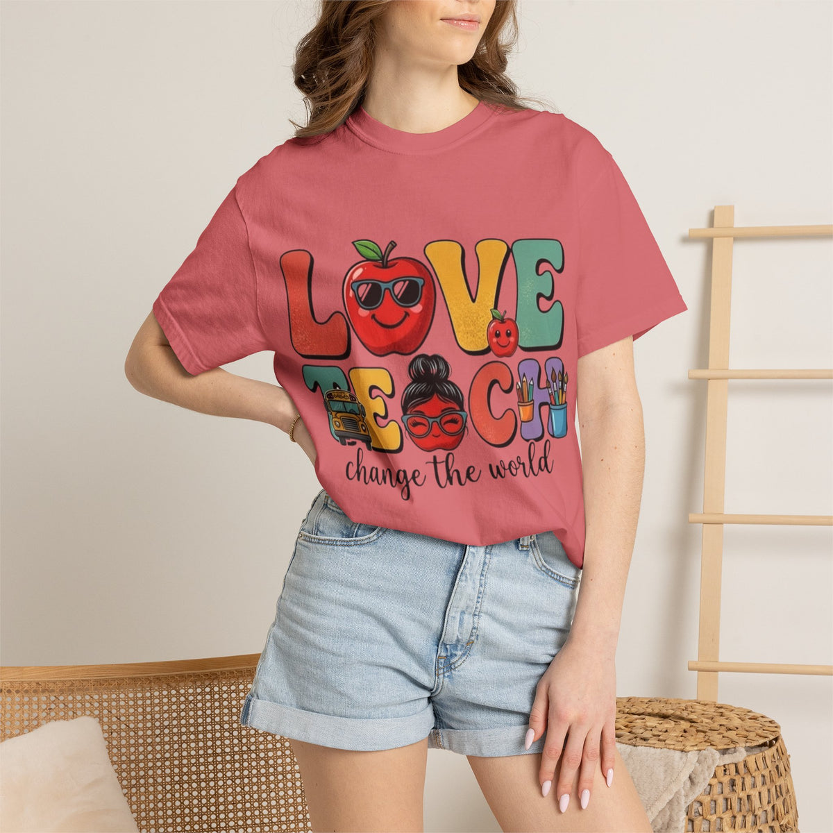 Love Teach "Change the World" Teacher T-Shirt