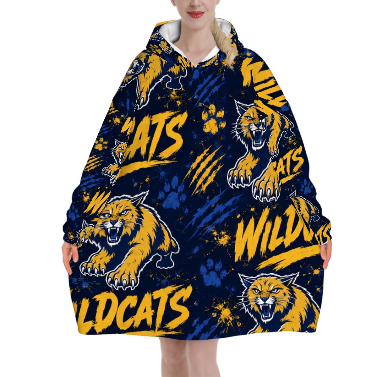 Adult Blanket Hoodie Customized to school