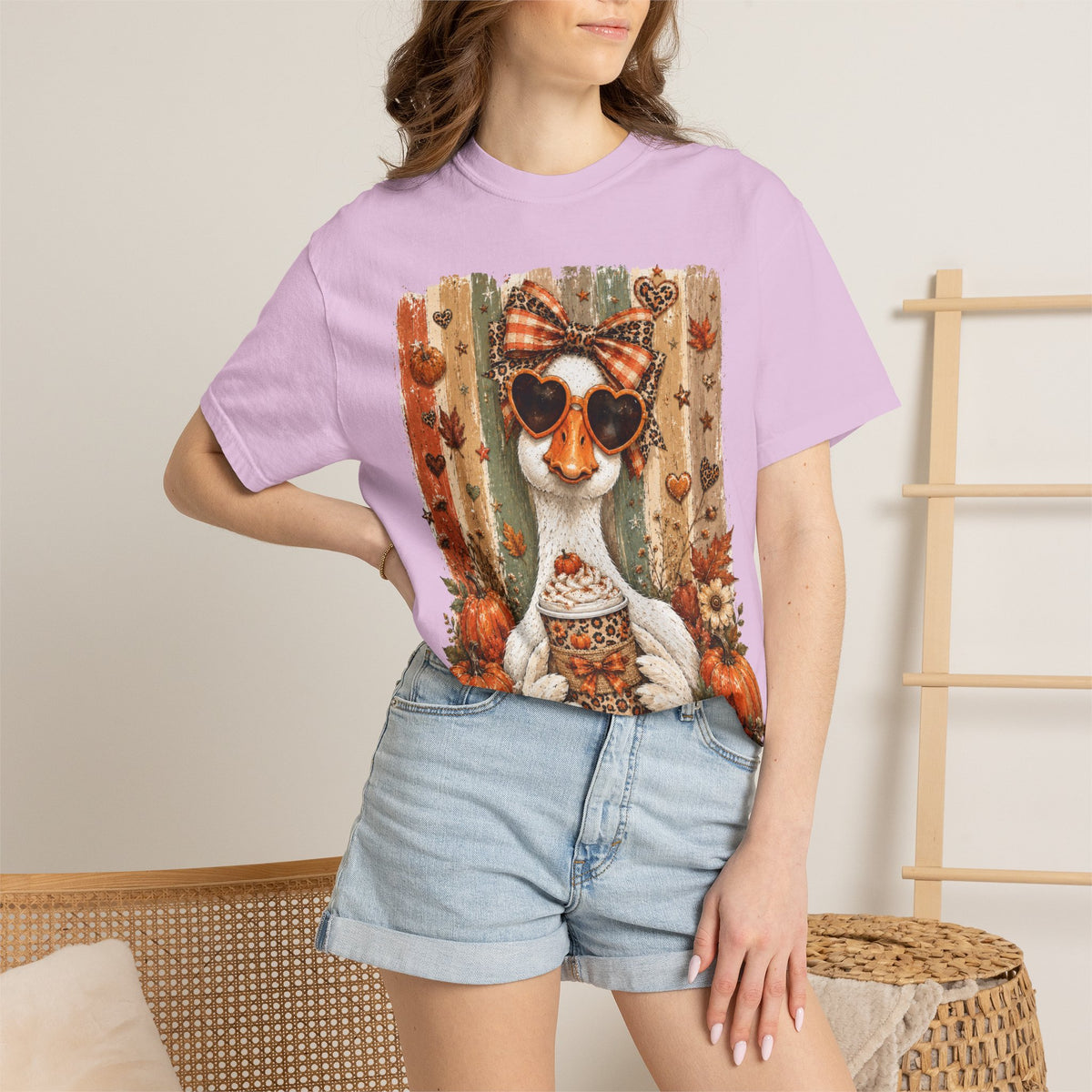 Fall Cat Pumpkin Tee – Cute Autumn Cat with Pumpkin Spice Latte T-Shirt
