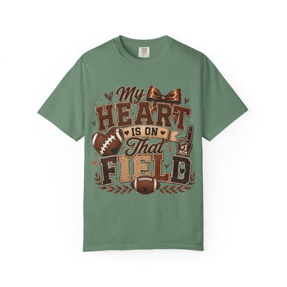 Football Mom/Dad T-Shirt — “My Heart Is On That Field” Fan Tee