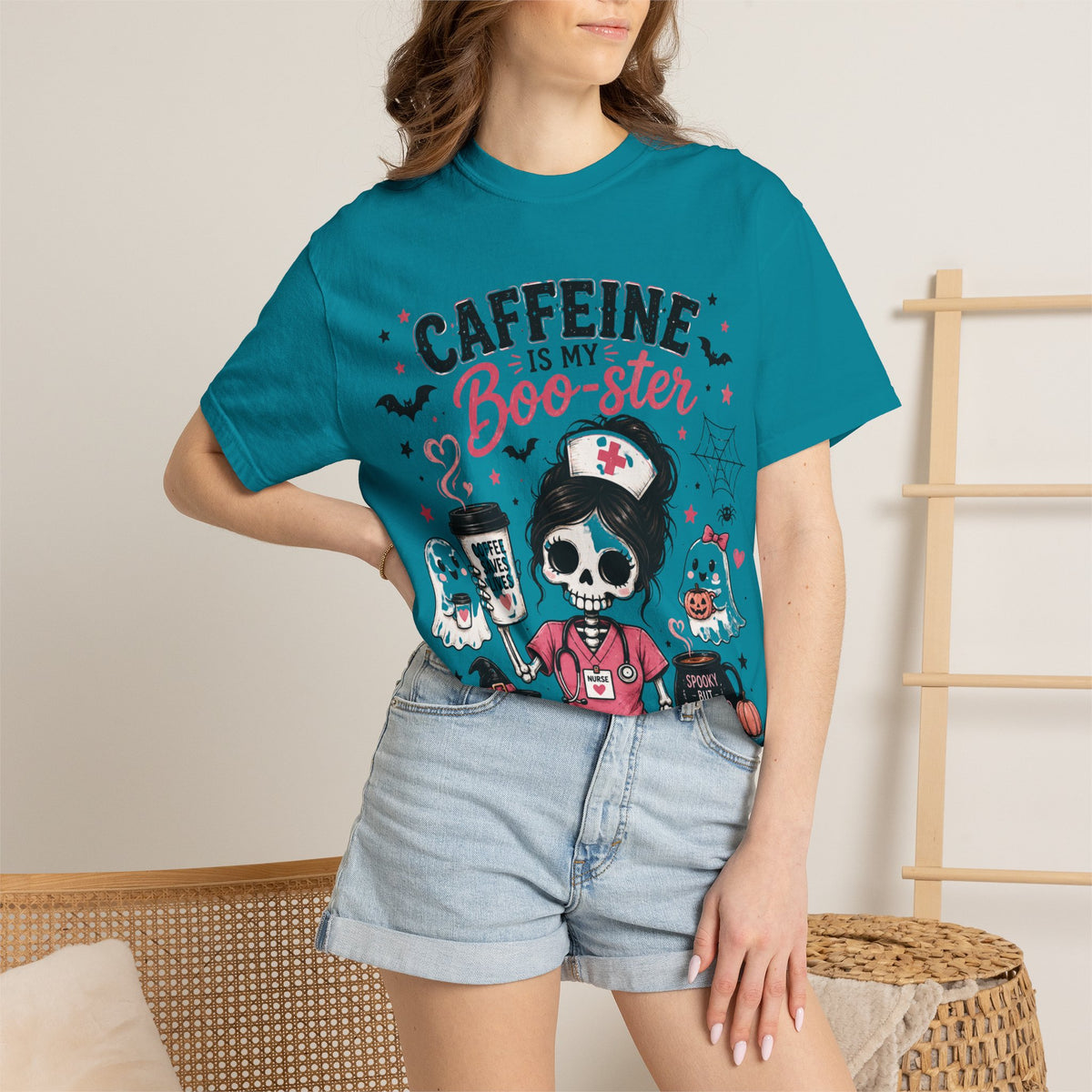 Caffeine Is My Boo-ster Halloween T-Shirt