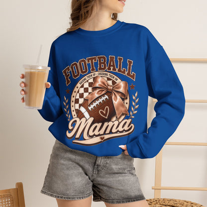 Football Mama Sweatshirt — Vintage Brown Football Mom Crewneck