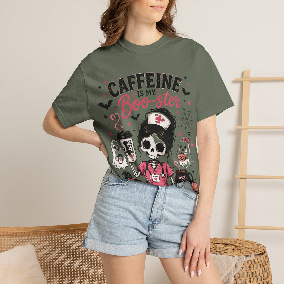 Caffeine Is My Boo-ster Halloween T-Shirt