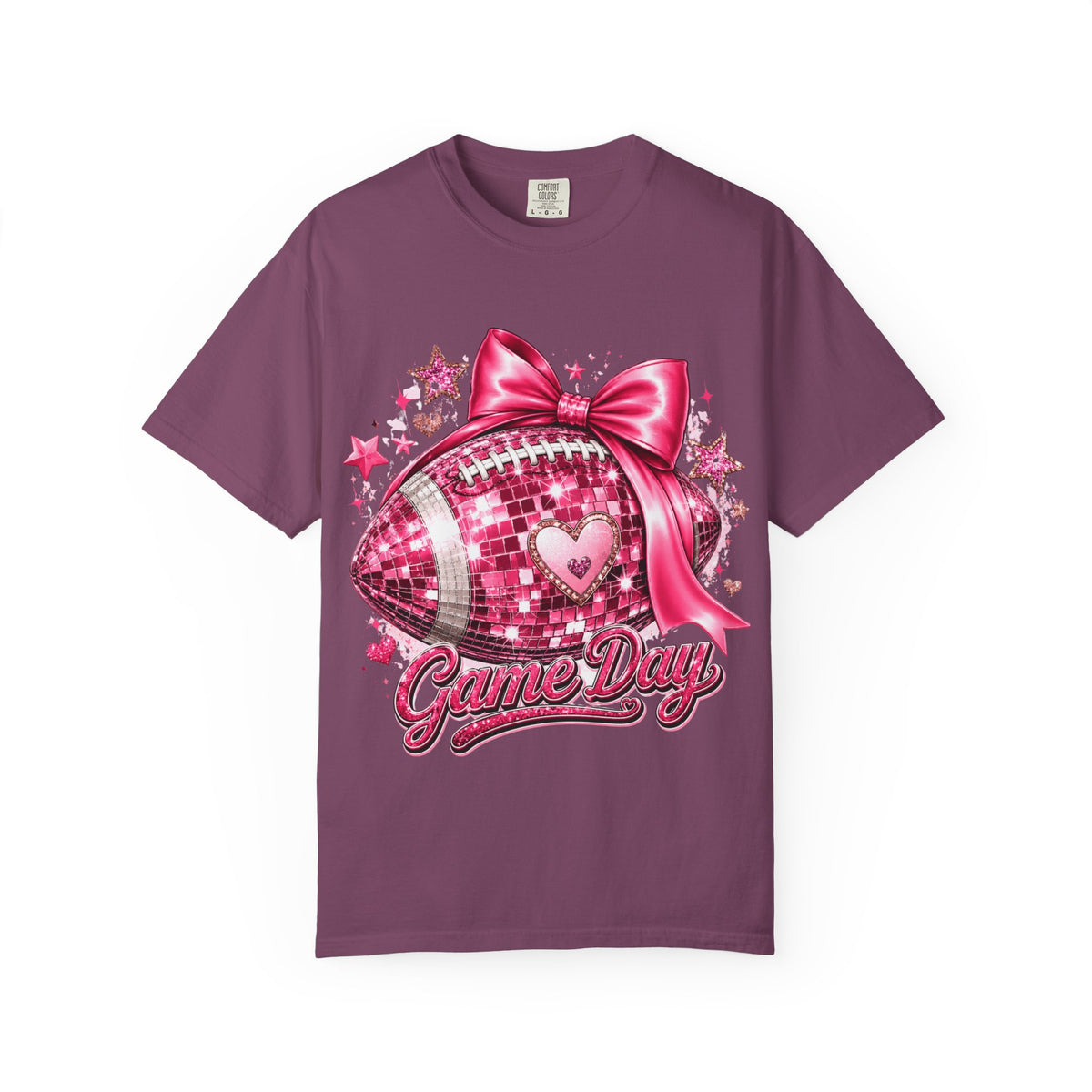 Game Day Pink Football T-Shirt — Sparkle Bow 'Game Day' Tee