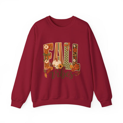 Fall Vibes Sweatshirt — Cozy Autumn Pumpkin Floral Crewneck