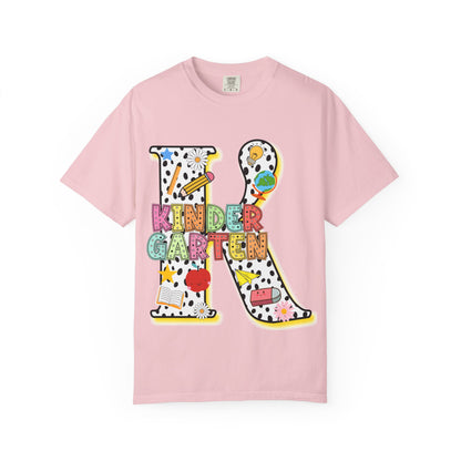 Kindergarten Letter T-Shirt — Cute School Teacher & Student Back-to-School Tee