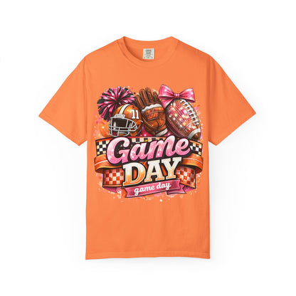 Game Day Football Tee — Cheerleader & Pom Pom Sports Shirt