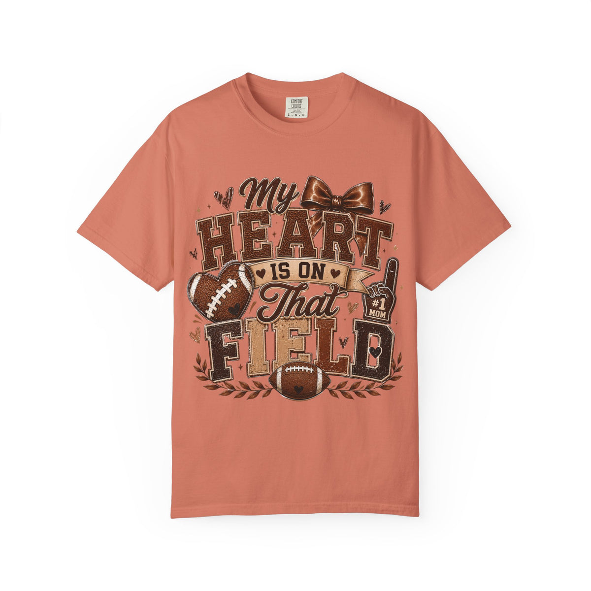Football Mom/Dad T-Shirt — “My Heart Is On That Field” Fan Tee