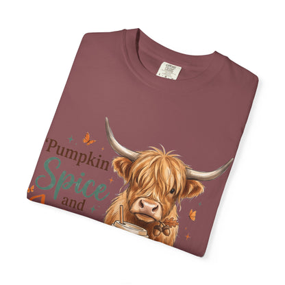 Pumpkin Spice and Jesus T-Shirt — Fall Cow Coffee Graphic Tee