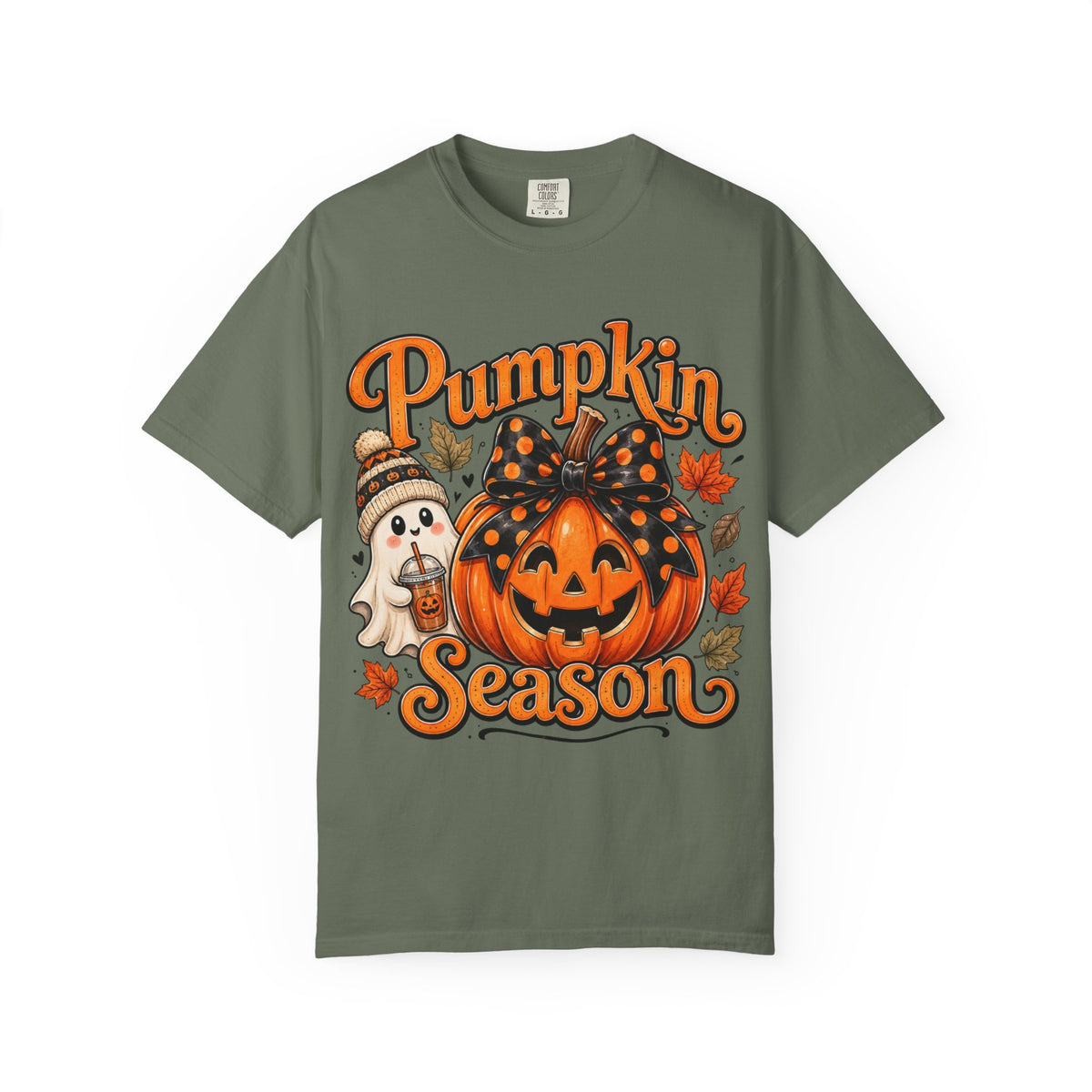 Pumpkin Season T-Shirt — Cute Jack-O’-Lantern & Ghost Fall Tee