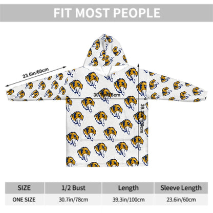 Adult Blanket Hoodie Customized to your school