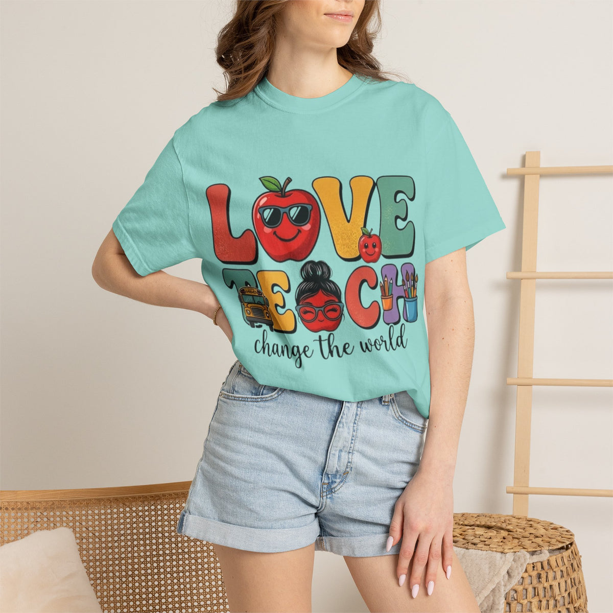 Love Teach "Change the World" Teacher T-Shirt