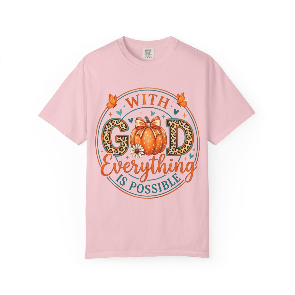 "With God Everything Is Possible" Pumpkin Fall T-Shirt