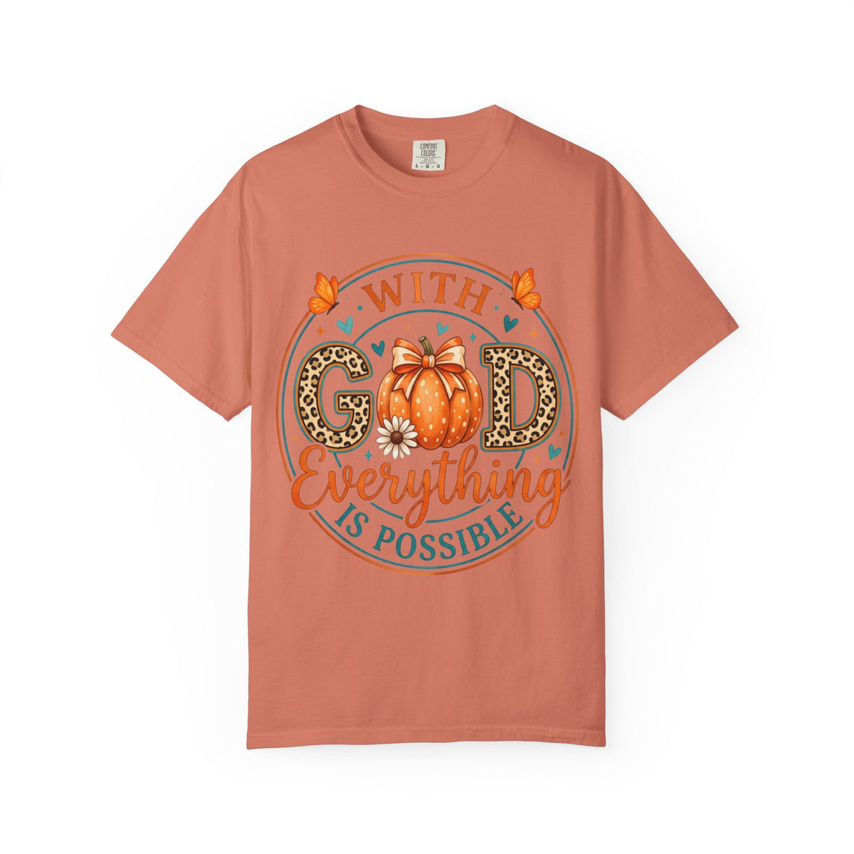 "With God Everything Is Possible" Pumpkin Fall T-Shirt