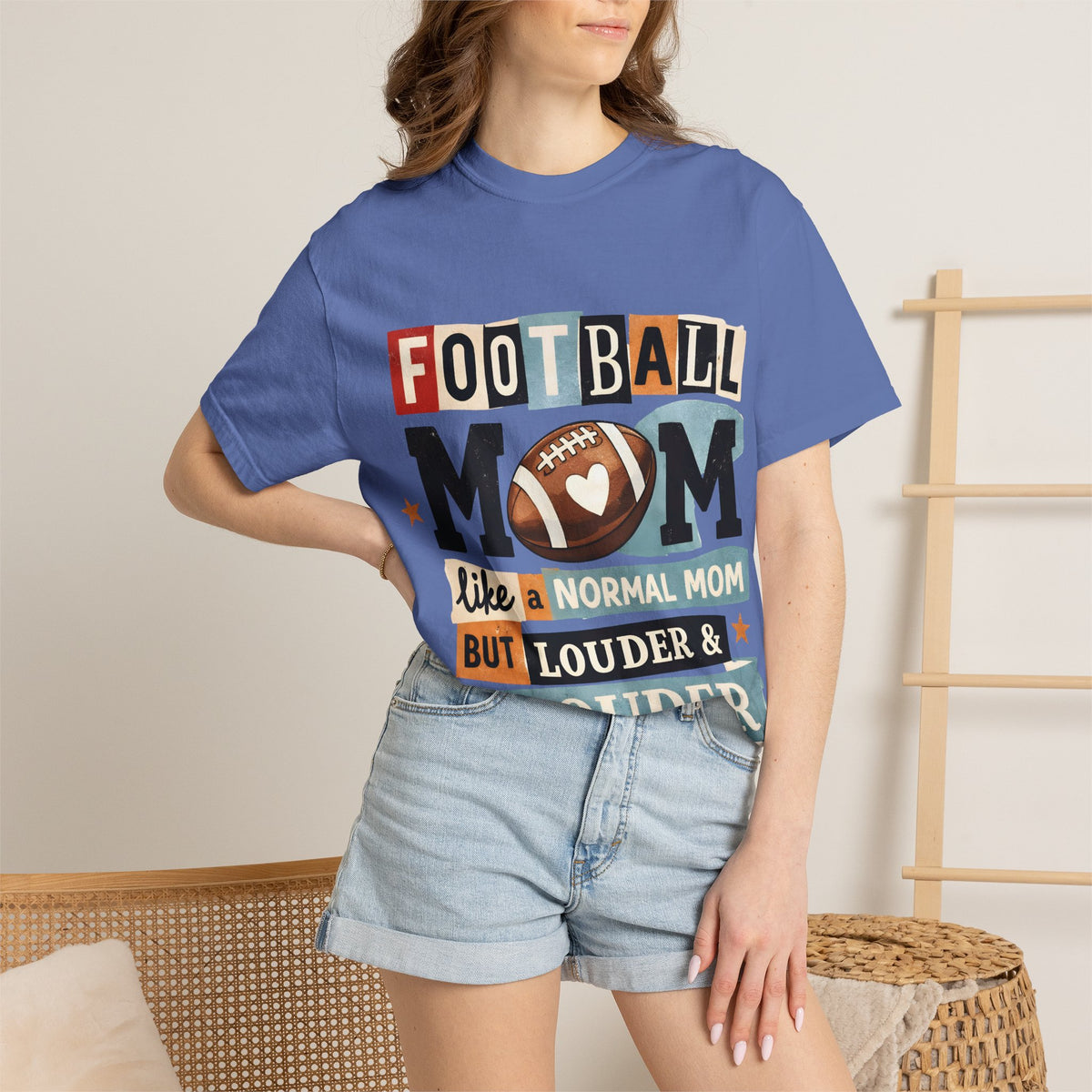 Football Mom T-Shirt — "Like a Normal Mom but Louder & Prouder"