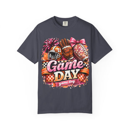 Game Day Football Tee — Cheerleader & Pom Pom Sports Shirt