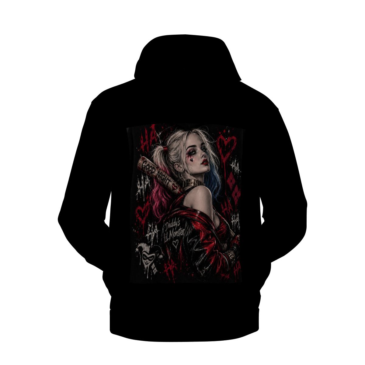 Mens Hoodie with Pockets Customized Services Harley Joker Harley
