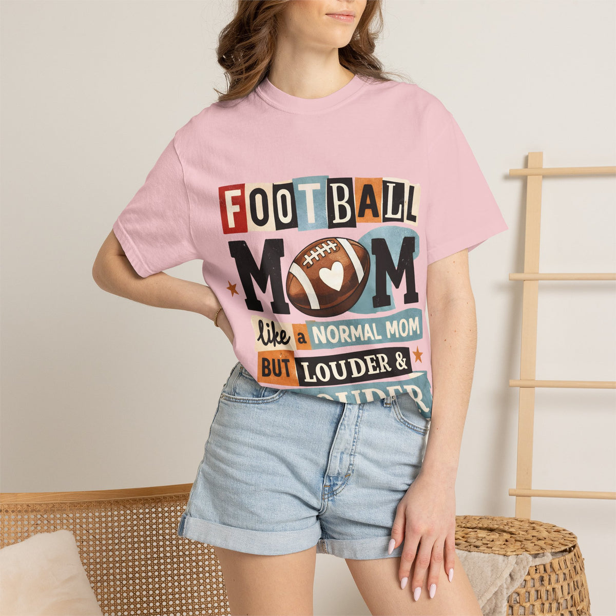 Football Mom T-Shirt — "Like a Normal Mom but Louder & Prouder"