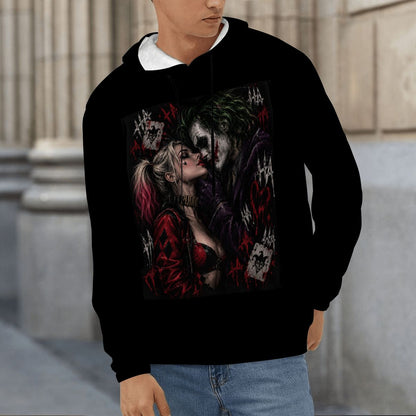 Mens Hoodie with Pockets Customized Services Joker Harley Joker Harley Joker