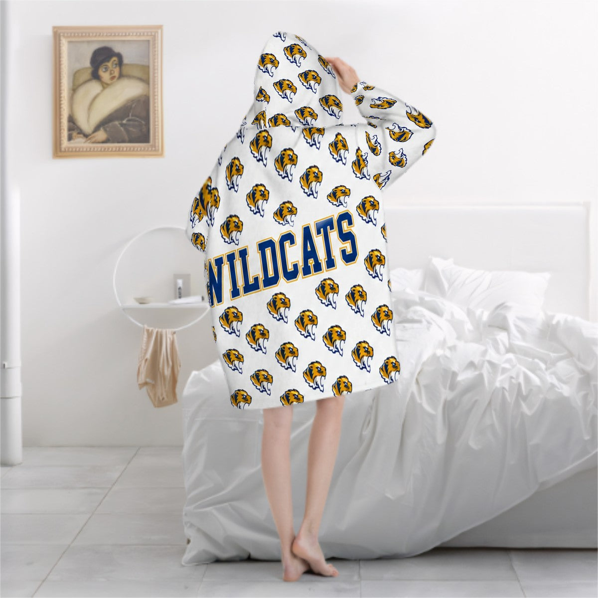 Adult Blanket Hoodie Customized to your school