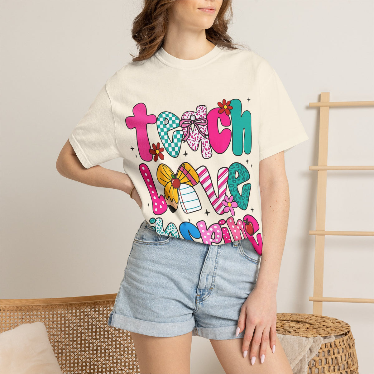Teach Love Inspire T-Shirt — Colorful Teacher Appreciation Tee