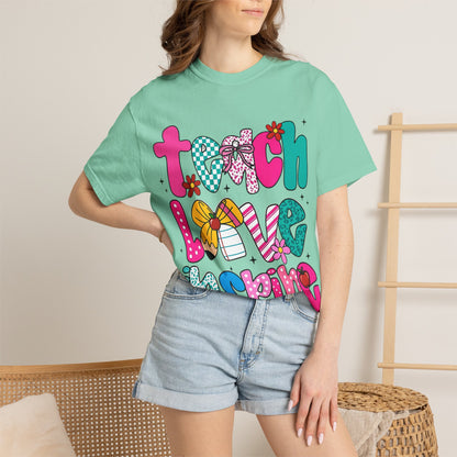 Teach Love Inspire T-Shirt — Colorful Teacher Appreciation Tee