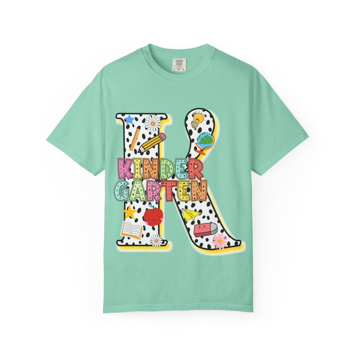 Kindergarten Letter T-Shirt — Cute School Teacher & Student Back-to-School Tee