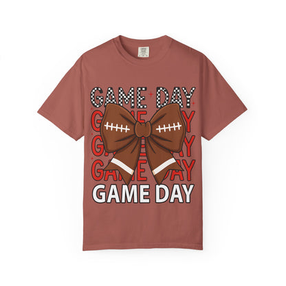 Game Day Football Bow T-Shirt